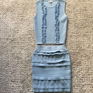 Lucy Paris- Light Blue knit, Top/Skirt outfit 💙